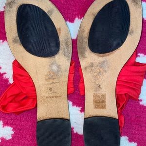 All Black size 41 red fabric sandals